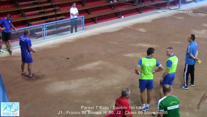 Premier tour double, Sport Boules, Mondial Seniors, Rijeka 2015