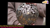 ANAHTAR VE BOZUK PARADAN SANATA - Turns Old Keys And Coins Into Recycled Art