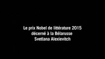 La Bélarusse Svetlana Alexievitch Prix Nobel De Littérature - 