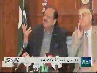 President Mamnoon Really، Really Angry on a Journalist