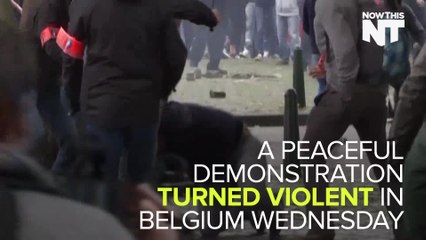 Protests In Belgium Turn Into Violent Clash With Police
