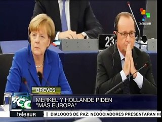 Merkel y Hollande piden a la UE responder ante la crisis de refugiados