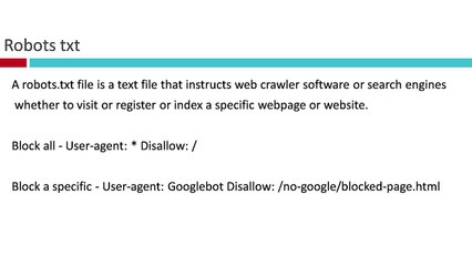Robots txt