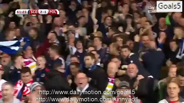 Steven Fletcher Goal Scotland 2 - 1 Poland Euro Qualification 8-10-2015