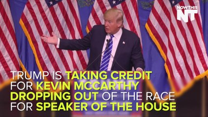 Trump Thinks He's the Reason Kevin McCarthy Dropped Out