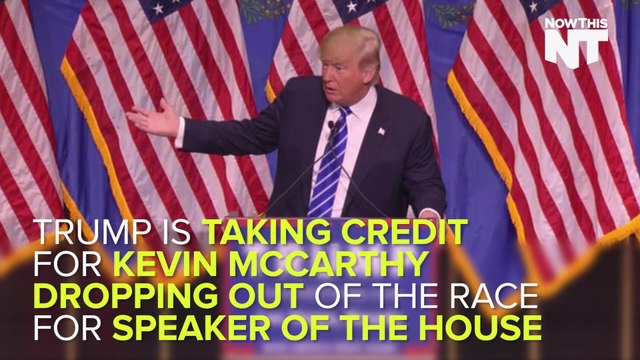 Trump Thinks He's the Reason Kevin McCarthy Dropped Out