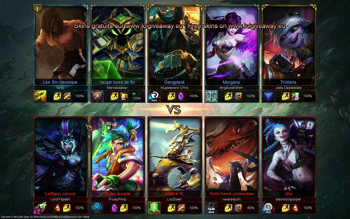 LolGiveAway Live (REPLAY) (2015-10-08 22:31:55 - 2015-10-09 08:12:19)