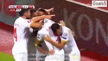 Aleksandar Kolarov Goal Albania 0 - 1 Serbia Euro Qualification 8-10-2015