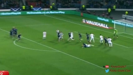 Robert Lewandowski Goal Scotland 2 - 2 Poland Euro Qualification 8-10-2015