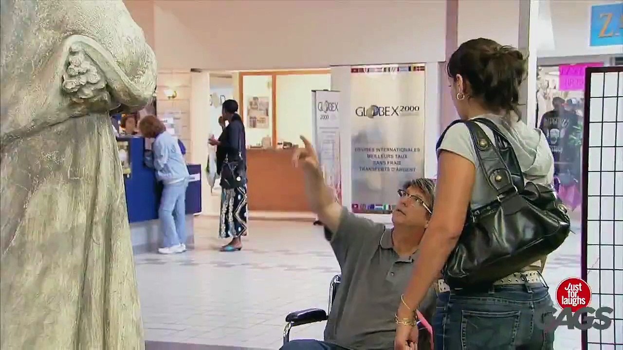 Falling Divinity Statue Prank