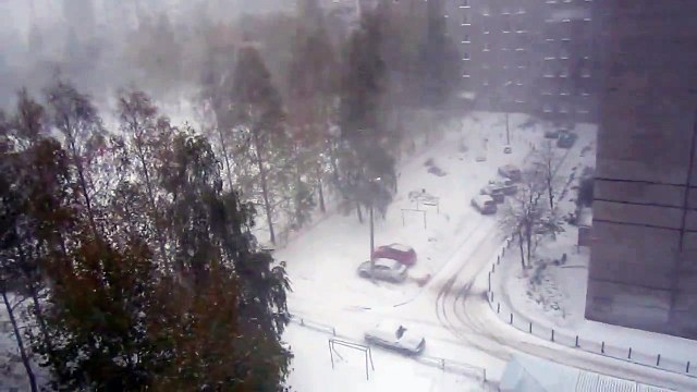 Первый снег! г. Ижевск 08.10.15