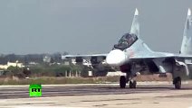 Russian jets perform combat sorties from Syrian air base 2015