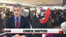Korean department stores report sharp rise in spending by Chinese shoppers during Golden Week