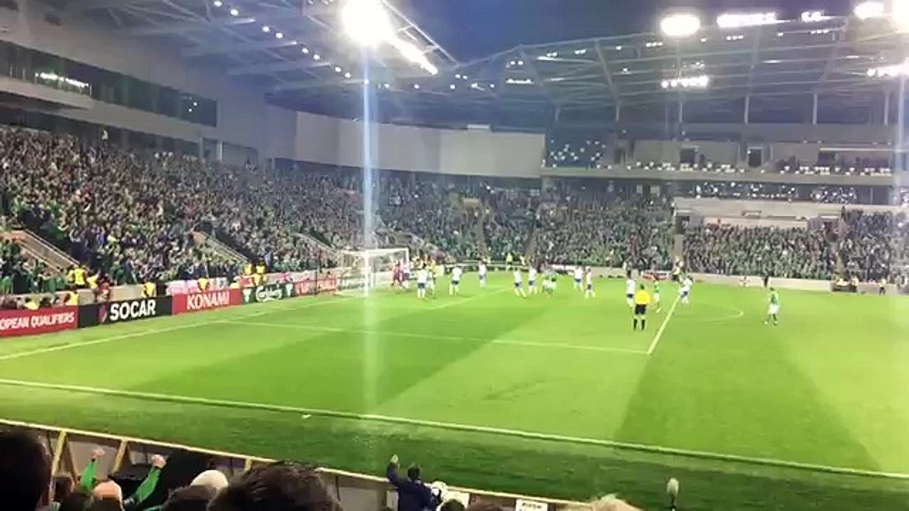 Northern Ireland 2 v Greece 0 euro 2016 qualifier Windsor France