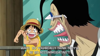 One Piece funny scene - Buggy "opens" the gates of justice