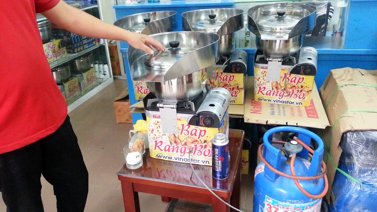 máy nổ bỏng ngô 2 van