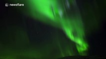 Man finds spectacular Aurora Borealis outside door