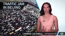 China Thousands of Cars Stuck in Beijing Traffic Jam on 50-Lane Expressway