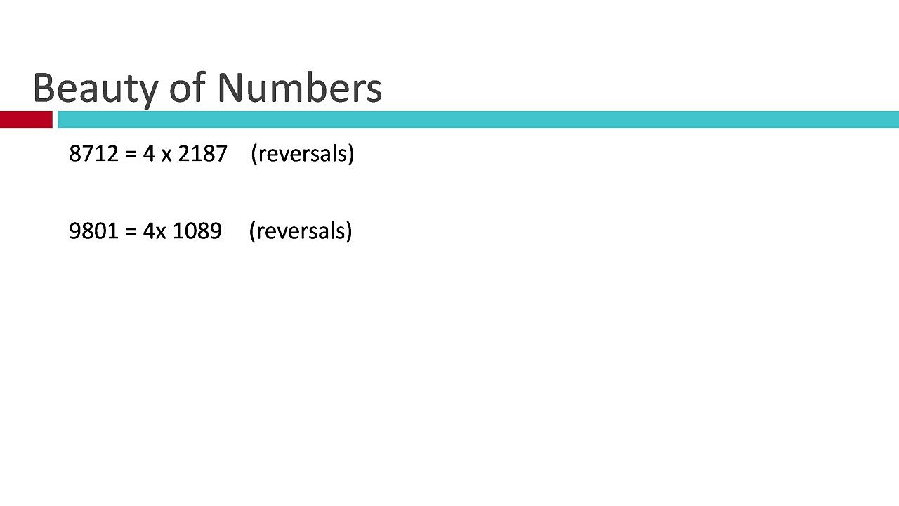 Beauty of Numbers