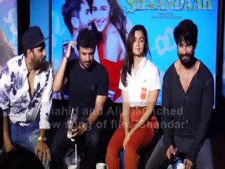 Shahid and Alia launched new song of film Shandar