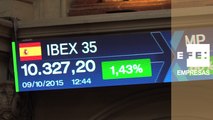 El Ibex 35 lidera las alzas en Europa y se sitúa por encima de 10.300 puntos