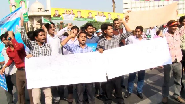 PROTEST All Minorities NO to Local Government ( Amended ) Front of Punjab Assembly Lahore Pakistan 1