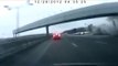 Car Dashcam filmed Moscow plane crash with the plane hitting the car