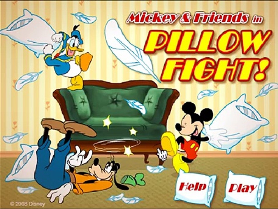 Mickey Mouse And Friends In Pillow Fight Online Kids Games