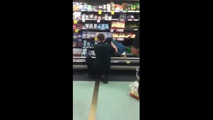 Possum causes havoc in Australian supermarket