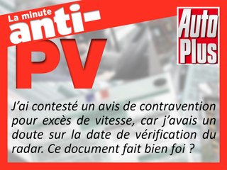 Ne pas confondre avis de contravention et PV