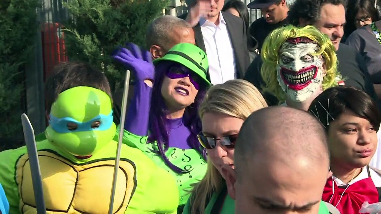 Skurrile gestalten auf der comic con in new york