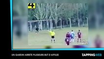 Ce gardien impressionnant arrête plusieurs tirs d'affilée lors d'un match de foot