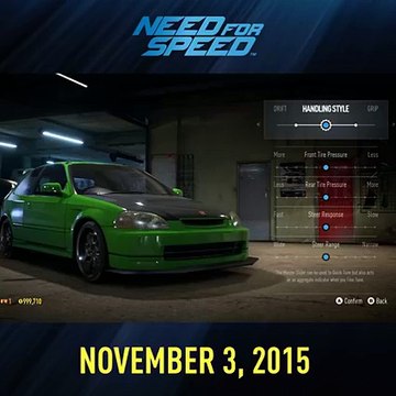 Need for Speed personalised handling gameplay video footage