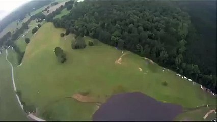Skydiver Parachuting Crash Into Parked Truck