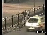 Funny CCTV Of A Drunk Man Trying To Ride his Bike