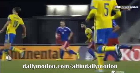 Zlatan Ibrahimovic Amazing Skills & Pass - Liechtenstein vs Sweden - 09.10.2015
