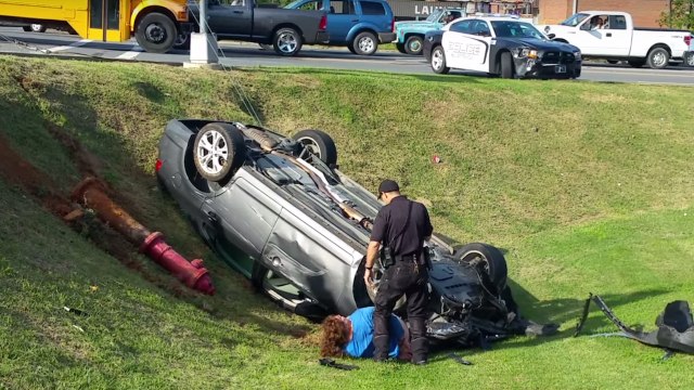 Woman Does Donuts In Intersection & Causes Crash | What's Trending Now