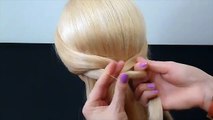 Grinding braid loops hairstyle for medium length hair