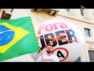 Download Video: Brazil: Sao Paolo Cab Drivers Protest Uber Competition