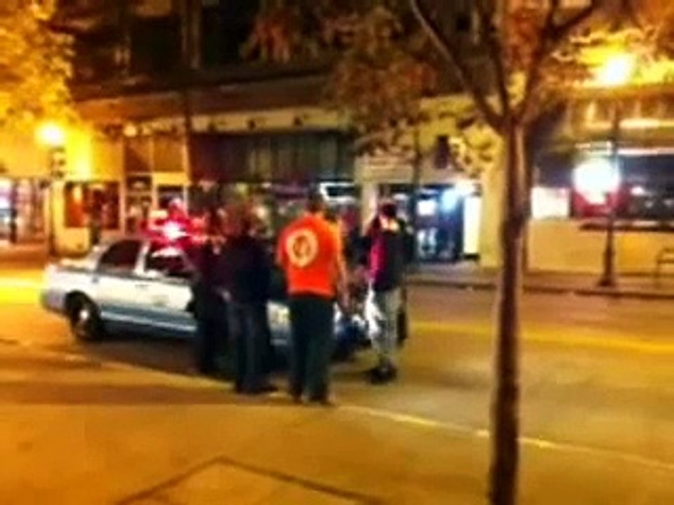 Superhero KOs Guy In Street Fight