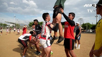 Le rugby,exutoire à la violence dans les bidonvilles de Colombie