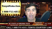 Virginia Tech Hokies vs. North Carolina St Wolfpack Free Pick Prediction NCAA College Football Odds Preview 10-9-2015