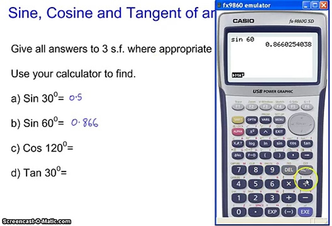 How to Use the Sin Cos and Tan FUNCTIN button the scientific calculator -  video Dailymotion