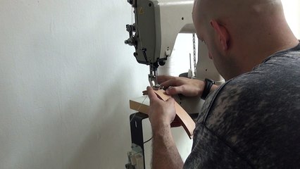 Máquina de coser pesada brazo cilindrico para talabartería o guarnicionería