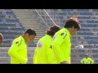 Seleção treina antes de viajar para Fortaleza