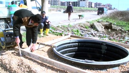 Plastikon tam yer altı plastik çöp toplama konteynerleri