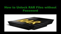 How to Unlock RAR Files without Password