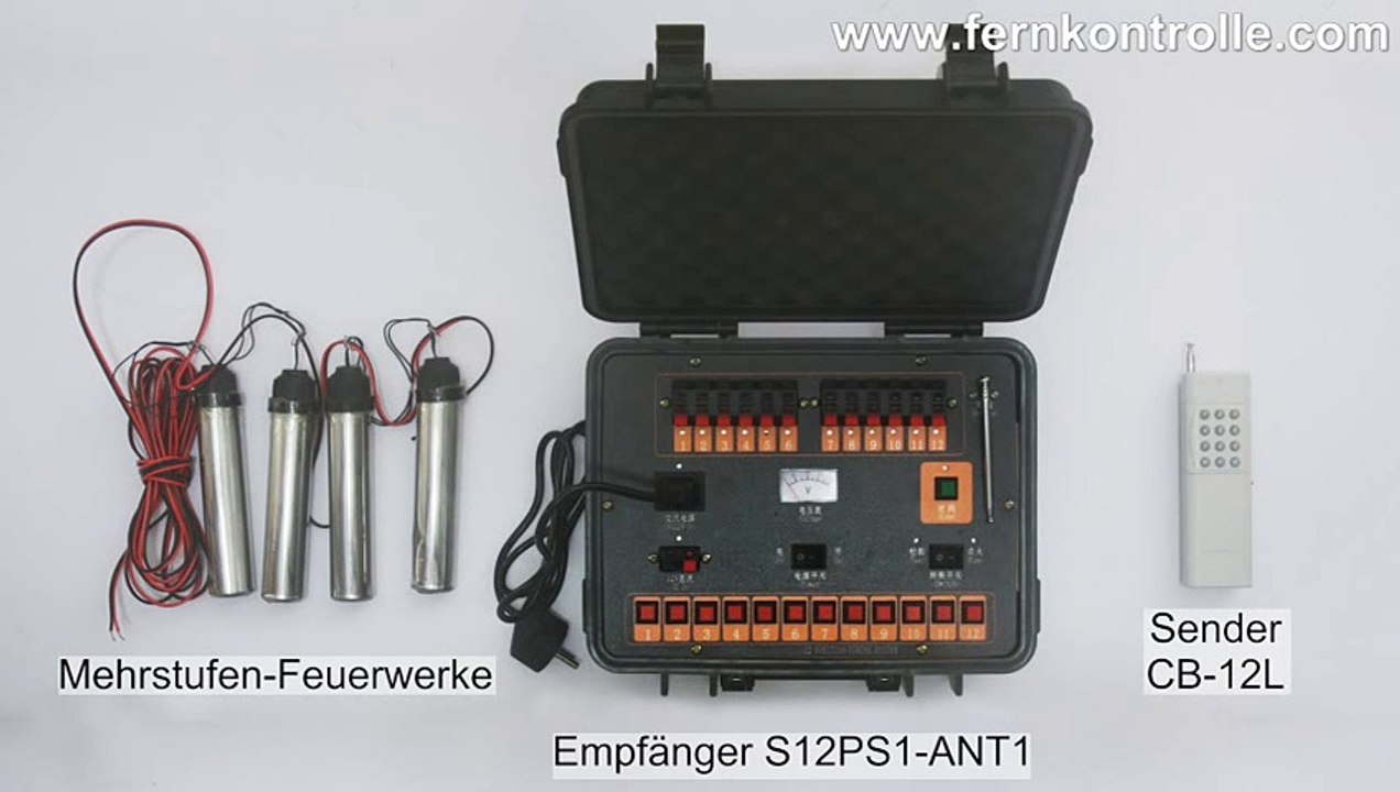 12 Kanal Funk Zündsystem zündet Mehrstufen Feuerwerke