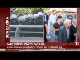 Patlamadan sonra polis müdahalesi