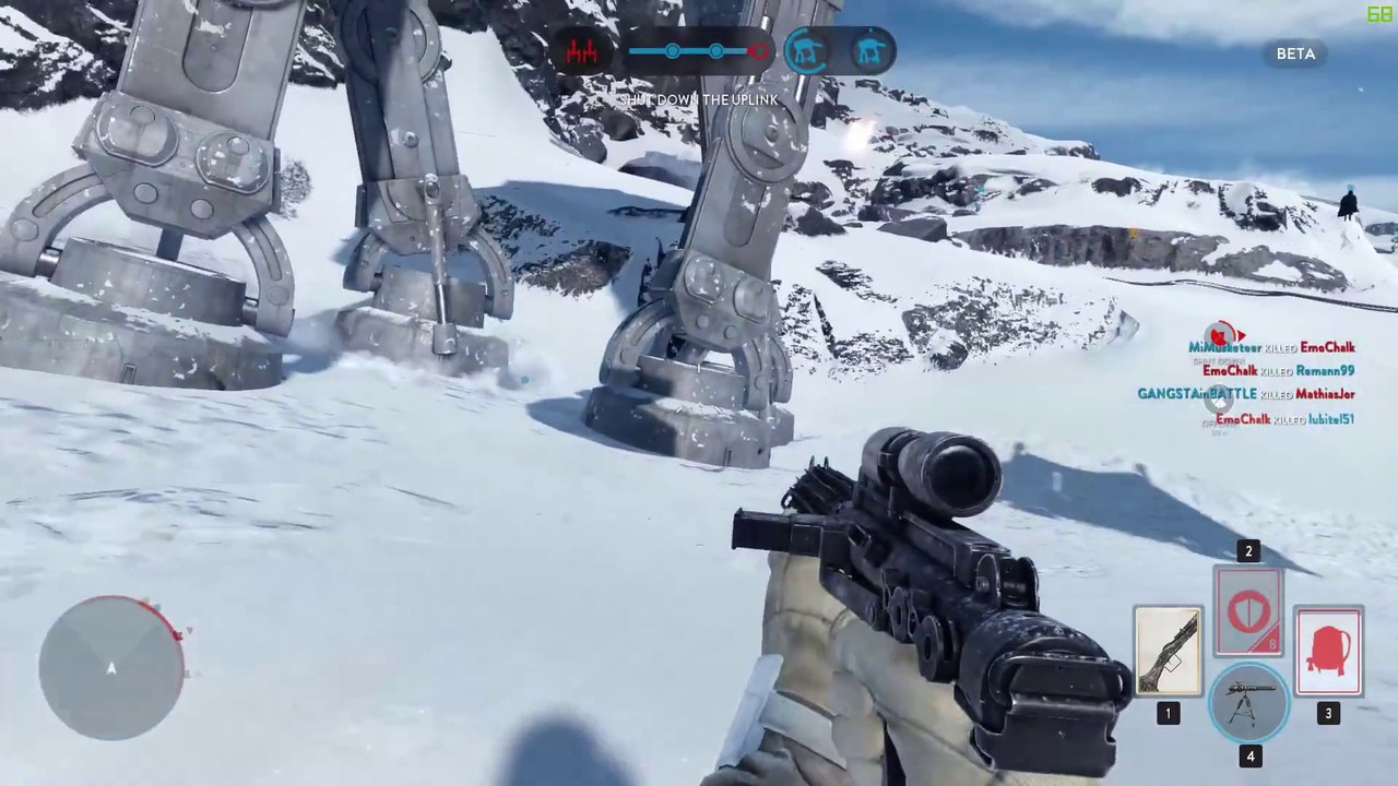 Luke Skywalker gets hilariously killed by Walker AT-AT in Star Wars BAttlefront